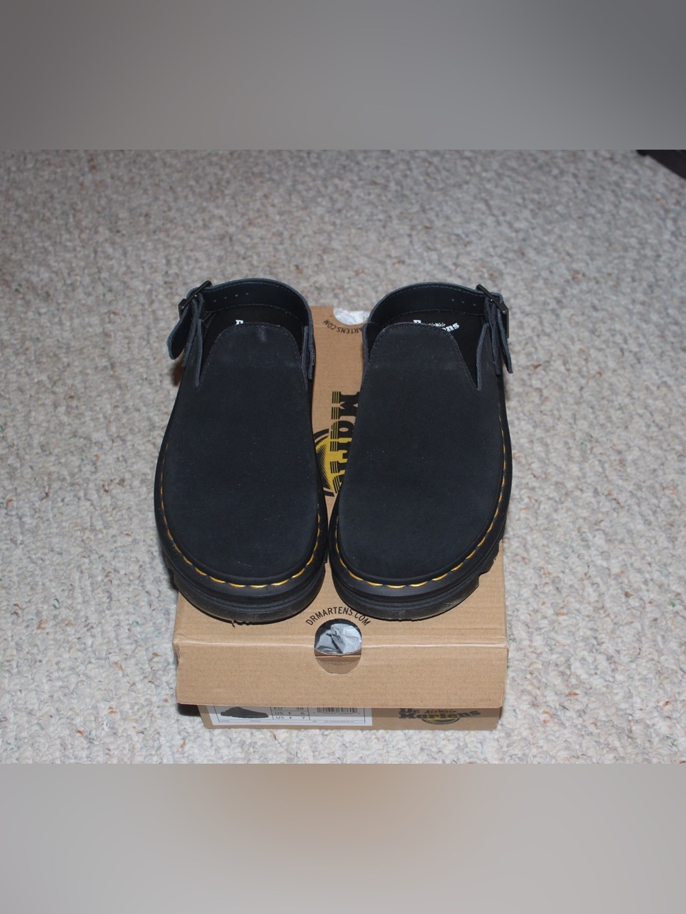 Dr. Martens Zebzag mules in black